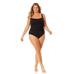 Anne Cole‎ Anne Cole Anne Cole Classic Square Neck One-Piece Size 18W